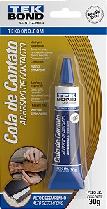 Adesivo de contato bisnaga com 30g levemente amarelado COLA DE CONTATO 24307008602 TEKBOND