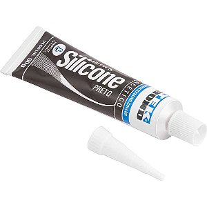 Borracha de silicone acético alta temperatura preto 50g TEKBOND