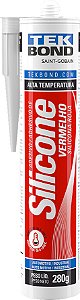 Borracha de silicone acético alta temperatura vermelho 280g TEKBOND