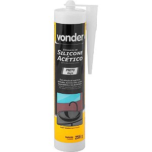 Borracha de silicone acético preto 256g VONDER