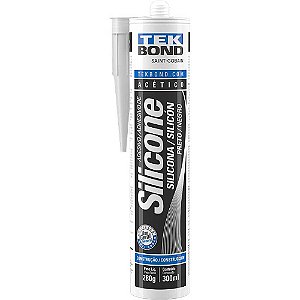 Borracha de silicone acético preto 280g TEKBOND