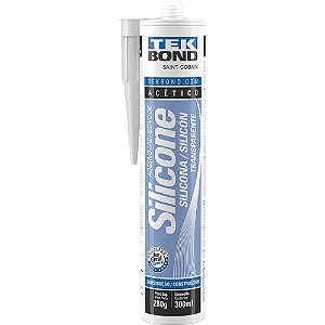 Borracha de silicone acético transparente 280g TEKBOND