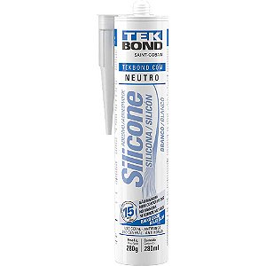 Borracha de silicone neutro branco 280g TEKBOND