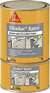Adesivo epóxi bicomponente Sikadur 1,0kg SIKA