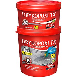 Adesivo estrutural a base de resina epóxi tixotrópico bicomponente 1kg DRYKOPOXI TX DRYKO