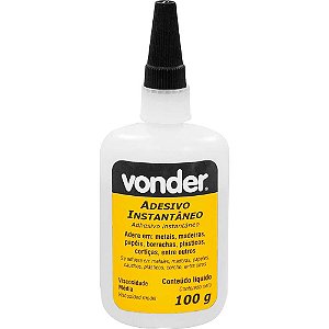 Adesivo instantâneo cianoacrilato industrial 100g VONDER