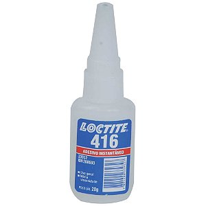 Adesivo instantâneo cianoacrilato industrial 416 alta viscosidade 20g LOCTITE