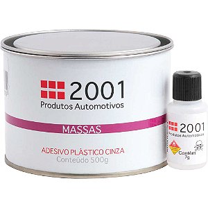 Adesivo plástico 0,500 gramas cinza 9769 com catalisador 2001