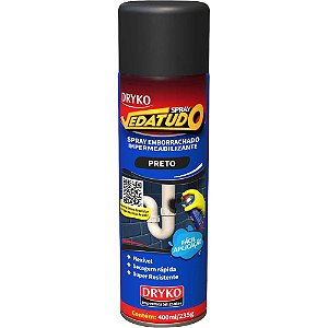 Spray preto impermeabilizante 400ml vedatudo DRYKO
