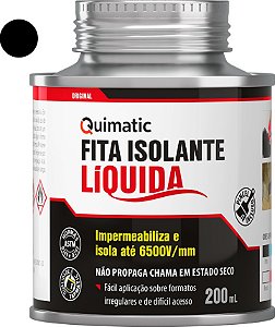 Fita isolante líquida 200ml preta QUIMATIC