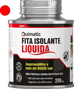 Fita isolante líquida 200ml vermelha QUIMATIC