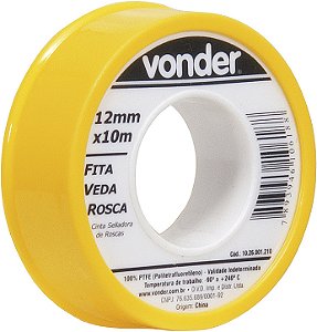 Fita veda-rosca 12mm x 10m VONDER