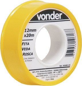 Fita veda-rosca 12mm x 20m VONDER