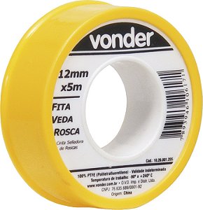 Fita veda-rosca 12mm x 5m VONDER
