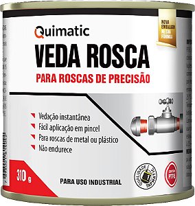 Veda roscas líquido com PTFE 310g QUIMATIC