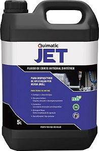 Fluído para corte 5 litros metais ferrosos aço inox e metal duro JET QJ2 QUIMATIC