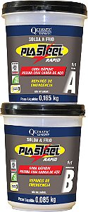 Massa epóxi curada com poliamidas plasteel 1:1 massa rápida 250g QUIMATIC