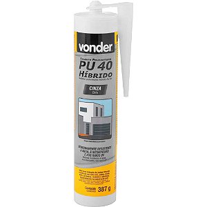 Selante de poliuretano híbrido PU 40 cinza 387g VONDER