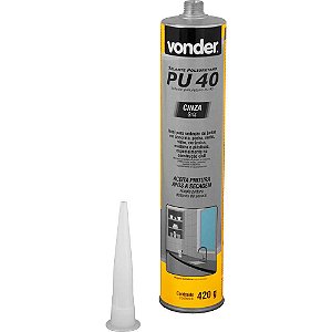 Selante de poliuretano PU 40 cinza 420g VONDER