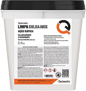 Gel limpa solda inox LT2 ação rapida QUIMATIC