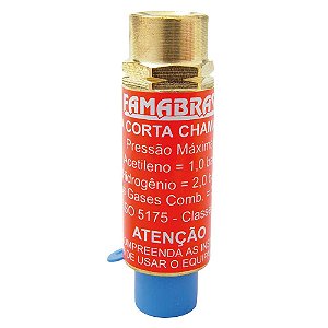 Válvula seca corta-chama para regulador Acetileno descartável FSVG/R FAMABRAS