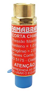 Válvula seca corta-chama para regulador Oxigênio descartável FSVO/R FAMABRAS