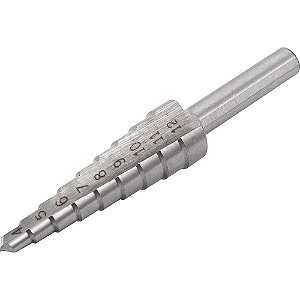 Broca de aço rápido escalonada 4mm a 12mm VONDER