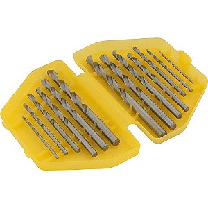 Jogo de brocas de aço rápido DIN 338 1/16" a 1/4" com 13 peças VONDER