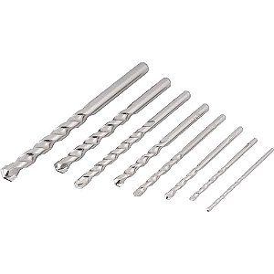 Jogo de brocas para concreto com ponta de metal duro 3mm a 12mm com 8 peças VONDER