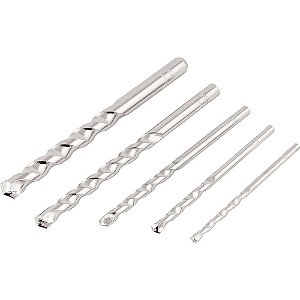 Jogo de brocas para concreto com ponta de metal duro 4mm a 10mm com 5 peças VONDER