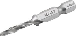 Broca/macho combinado M4 x 0,7mm VONDER