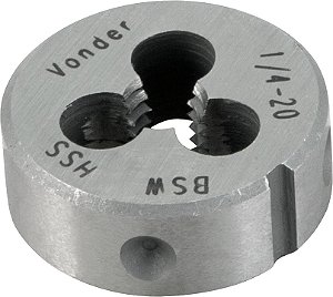 Cossinete de aço rápido 1/4" BSW externo 1" VONDER
