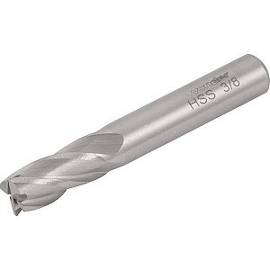 Fresa de topo em aço rápido 1/2" com 4 cortes ANSI B94.11 VONDER