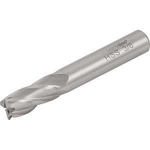 Fresa de topo em aço rápido 3/8" com 4 cortes ANSI B94.11 VONDER
