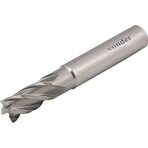 Fresa de topo em aço rápido 6,0mm com 4 cortes DIN 844A VONDER
