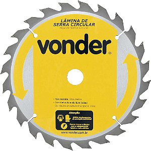 Lâmina de serra circular com dentes de metal duro/vídea 235mm x 25mm 24 dentes VONDER