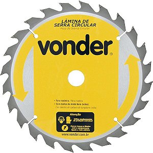 Lâmina de serra circular com dentes de metal duro/vídea 250mm x 30mm 24 dentes VONDER