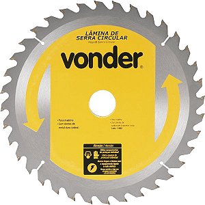 Lâmina de serra circular com dentes de metal duro/vídea 350mm x 30mm 36 dentes VONDER