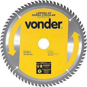 Lâmina de serra circular com dentes de metal duro/vídea 450mm x 30mm 60 dentes VONDER