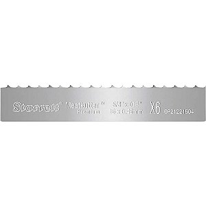 Lâmina de serra fita aço carbono para cortar carne kit com 5 peças 1,77m x 16mm x 0,46mm 6 dentes Skip Meatkutter Premium MKP STARRETT