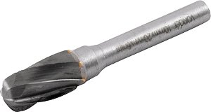 Lima rotativa abaulada para alumínio 10,0mm x 20,0mm com haste 6,0mm VONDER
