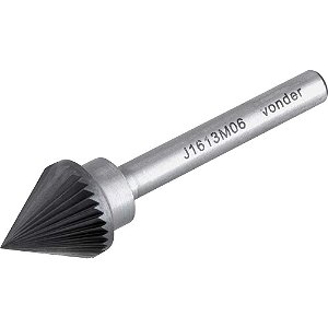 Lima rotativa cônica 60° 16,0mm com haste 6,0mm VONDER