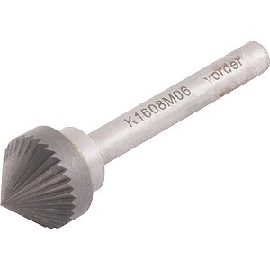 Lima rotativa cônica 90° 16,0mm com haste 6,0mm VONDER