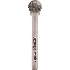 Lima rotativa esférica 6,0mm x 6,0mm com haste 3,0mm VONDER