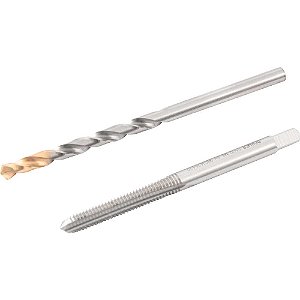Jogo duopack macho manual de aço rápido 4mm x 0,70mm com broca 3,3mm DORMER