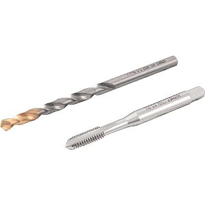 Jogo duopack macho manual de aço rápido 6mm x 1,00mm com broca 5,0mm DORMER