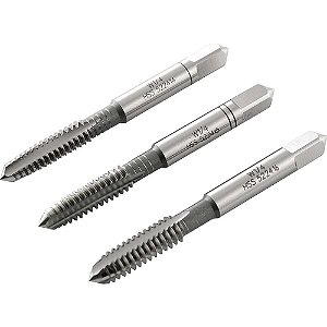 Macho manual de aço rápido 1/4" BSW jogo com 3 peças VONDER PLUS