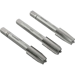 Macho manual de aço rápido 1/4" UNC jogo com 3 peças VONDER