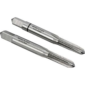 Macho manual de aço rápido M5 x 0,80mm rosca MA jogo com 2 peças VONDER