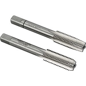 Macho manual de aço rápido M8 x 1,00mm rosca MB jogo com 2 peças VONDER